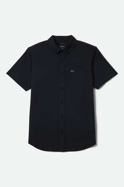 Men's Sanford Oxford Short Sleeve Shirt in Black – Brixton