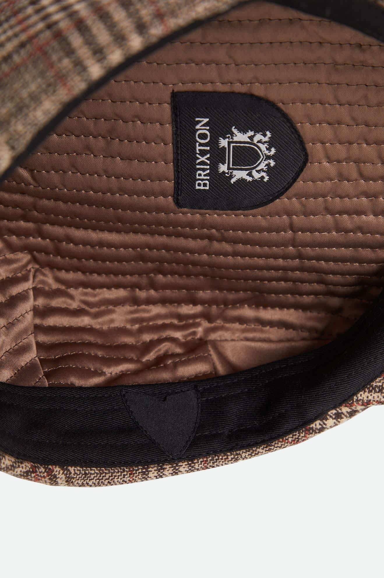 Unisex Hooligan Flat Cap in the color Brown/Tan/Red Plaid - Additional Laydown image