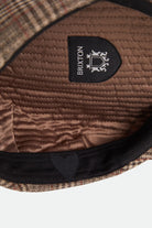 Unisex Hooligan Flat Cap in the color Brown/Tan/Red Plaid - Additional Laydown image