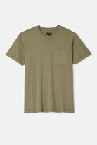 Men's Brixton Baseline Pocket T-Shirt in the color Olive Surplus Vintage Wash - Front Product View
