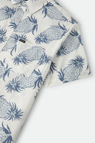 Men's Charter Print Shirt in the color Off White Pineapple - Additional Laydown image