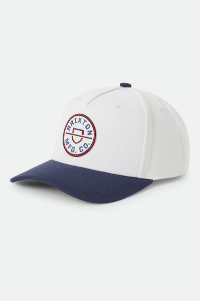 Unisex Crest Snapback in Wax Paper/Navy – Brixton