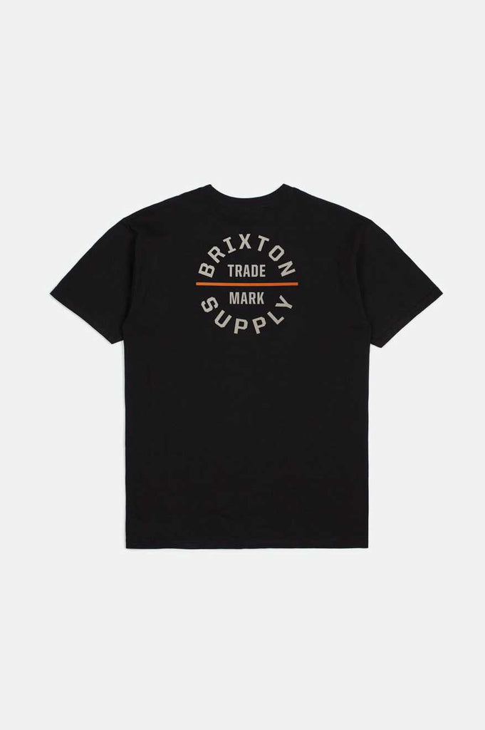 Brixton Oath V S/S Standard T-Shirt - Black/Whitecap/Persimmon Ornage