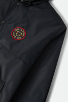 Men's Hooded Claxton Lightweight Jacket in the color Black - Additional Laydown image