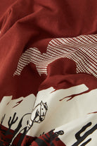 Women's Great Springs Slim Crew T-Shirt in the color Dark Brick - Additional Laydown image