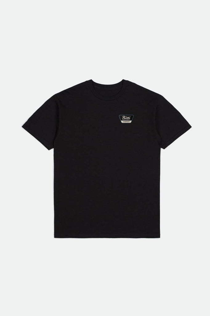 Brixton Linwood S/S Standard Tee - Black/Off White/Dusty Blue