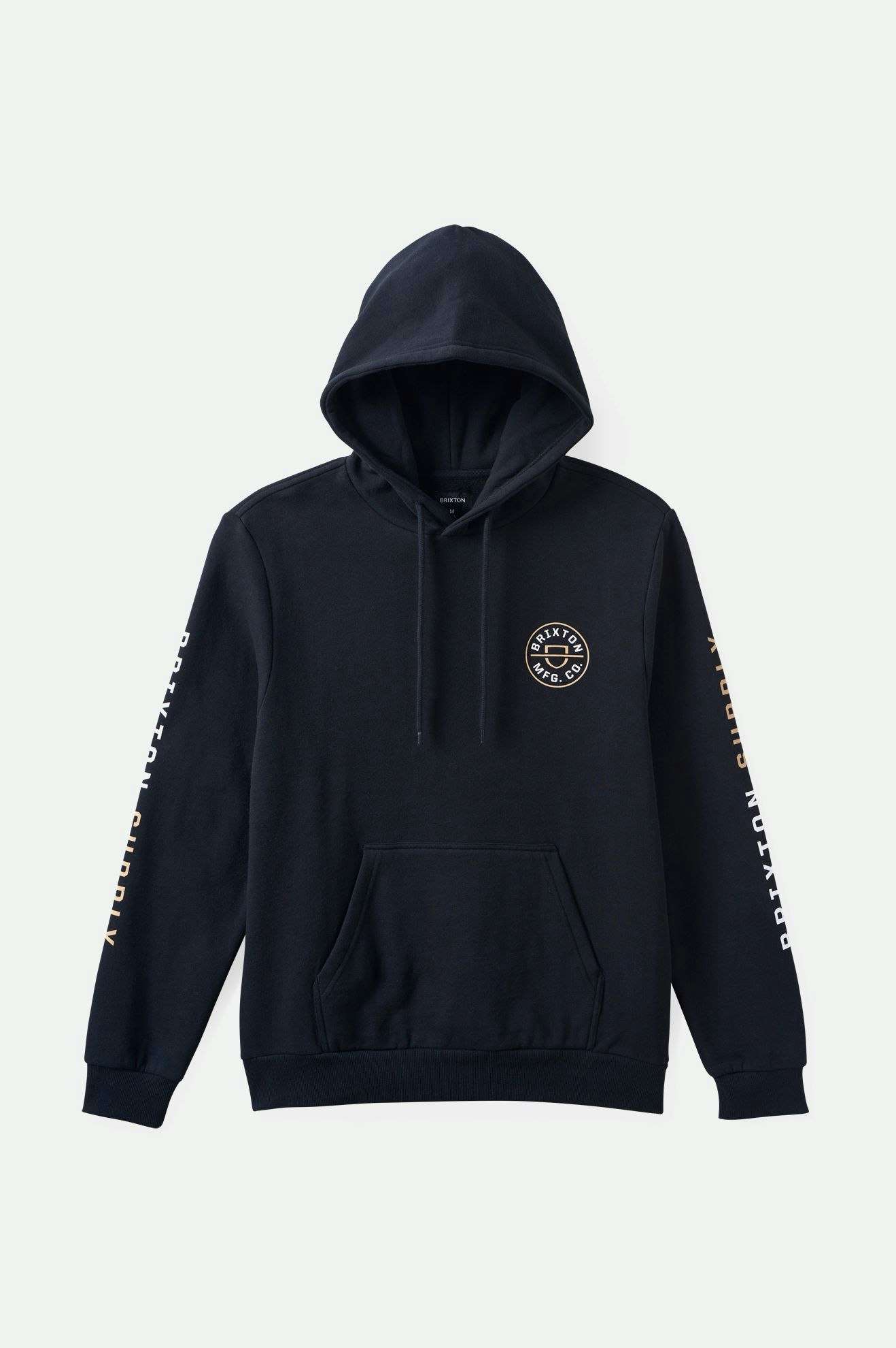 Brixton Crest Hoodie Black Sand White