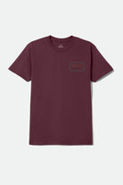 Men's Grade S/S Standard T-Shirt in the color Burgundy - Front Product View