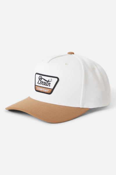 Unisex Linwood Netplus Snapback in Off White/Copper – Brixton