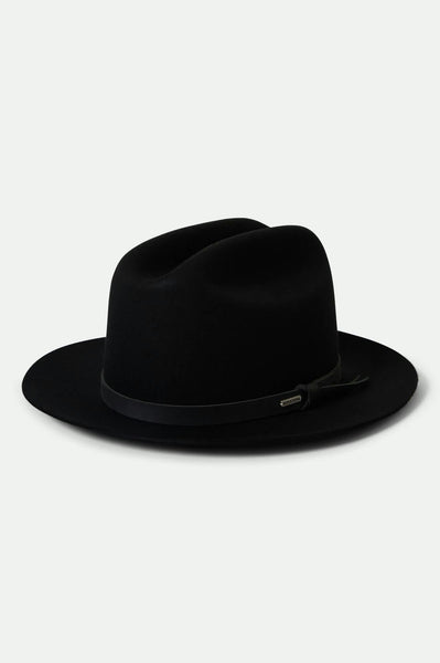 Unisex Hitch Ranch Fedora in Black/Black – Brixton