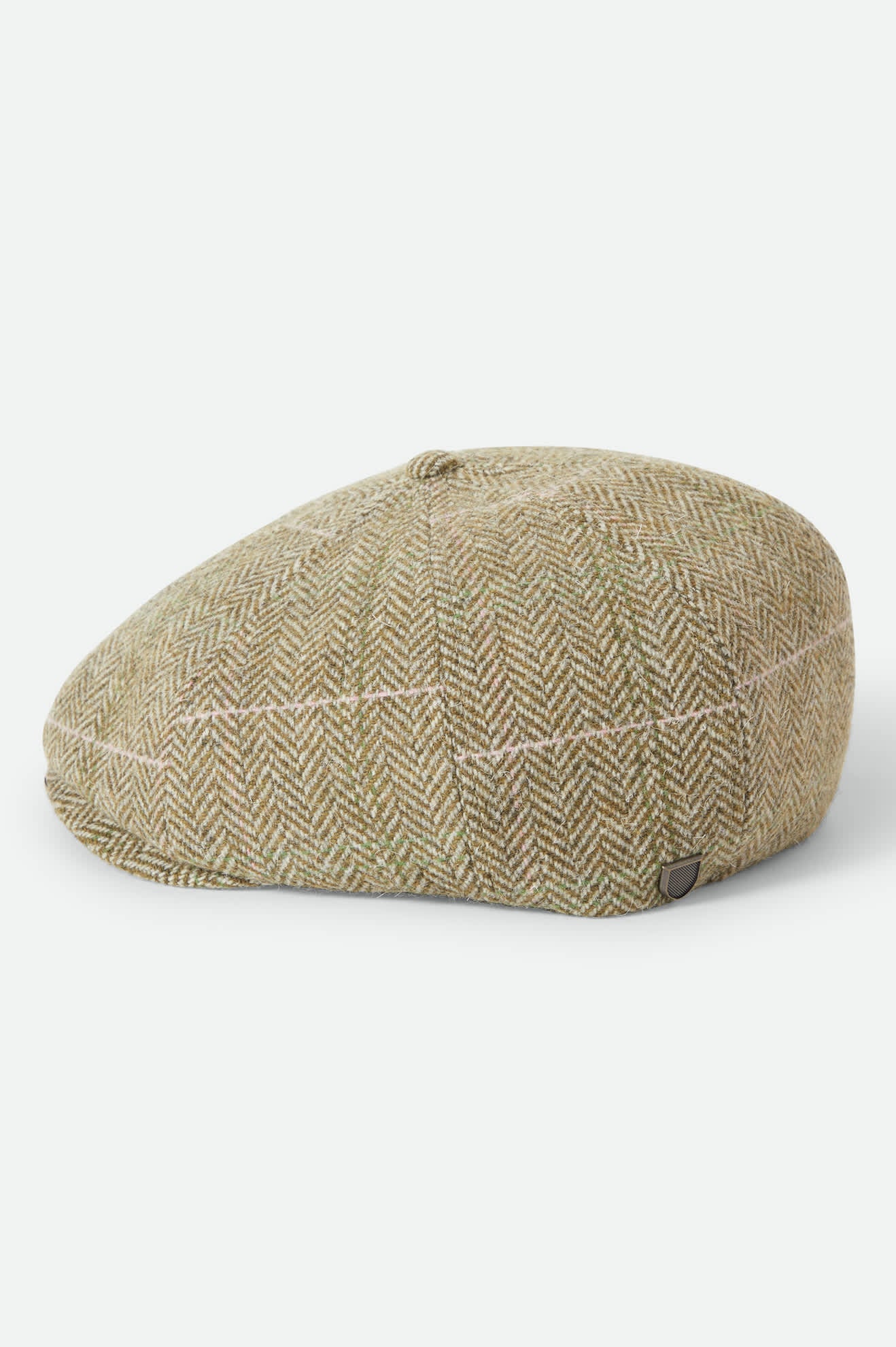 Women's Brood Lightweight Newsboy Cap in the color Sublime Green Houndstooth - Additional Laydown image