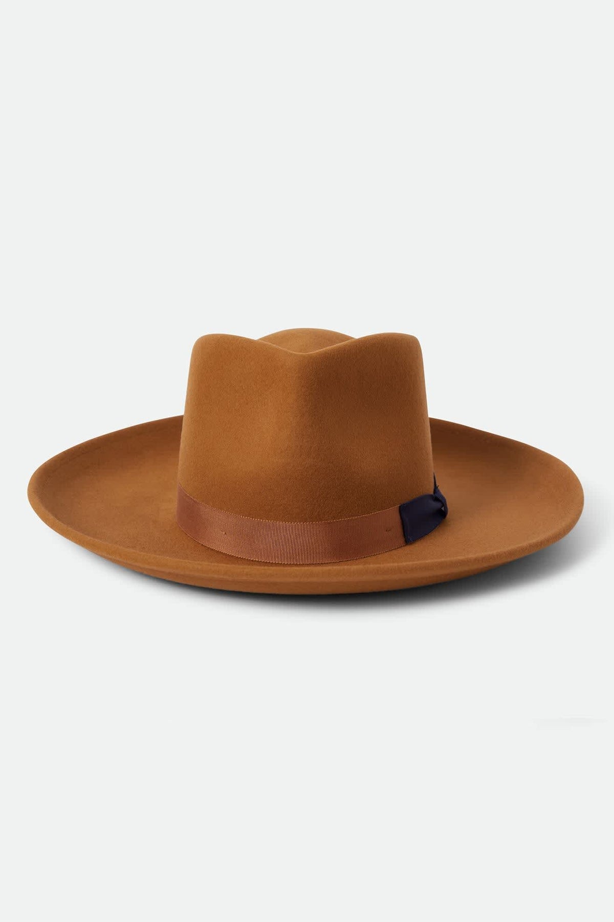 Tory Burch Tan Fedora with Orange Band NWT Tory Burch Fedora Hat Tan Blue Ribbon Chain Hat Band Made in  main image 2