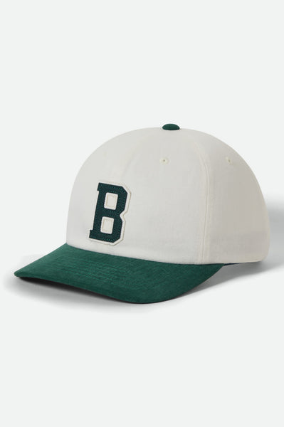 Unisex Big B Adjustable Hat in Off White/Primal Green – Brixton