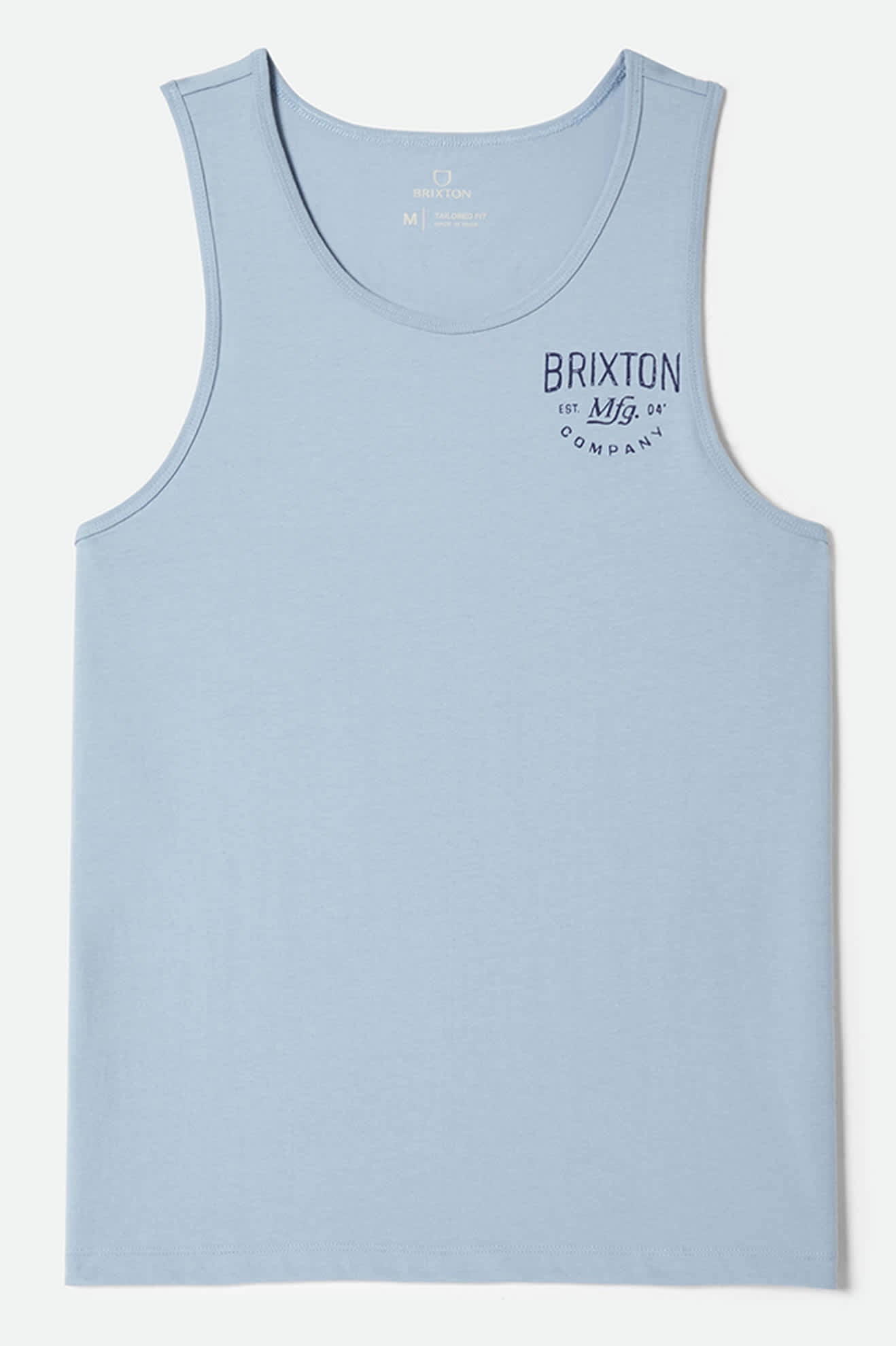 Men's Fremont Tank Top in the color Dusty Blue - Front Product View