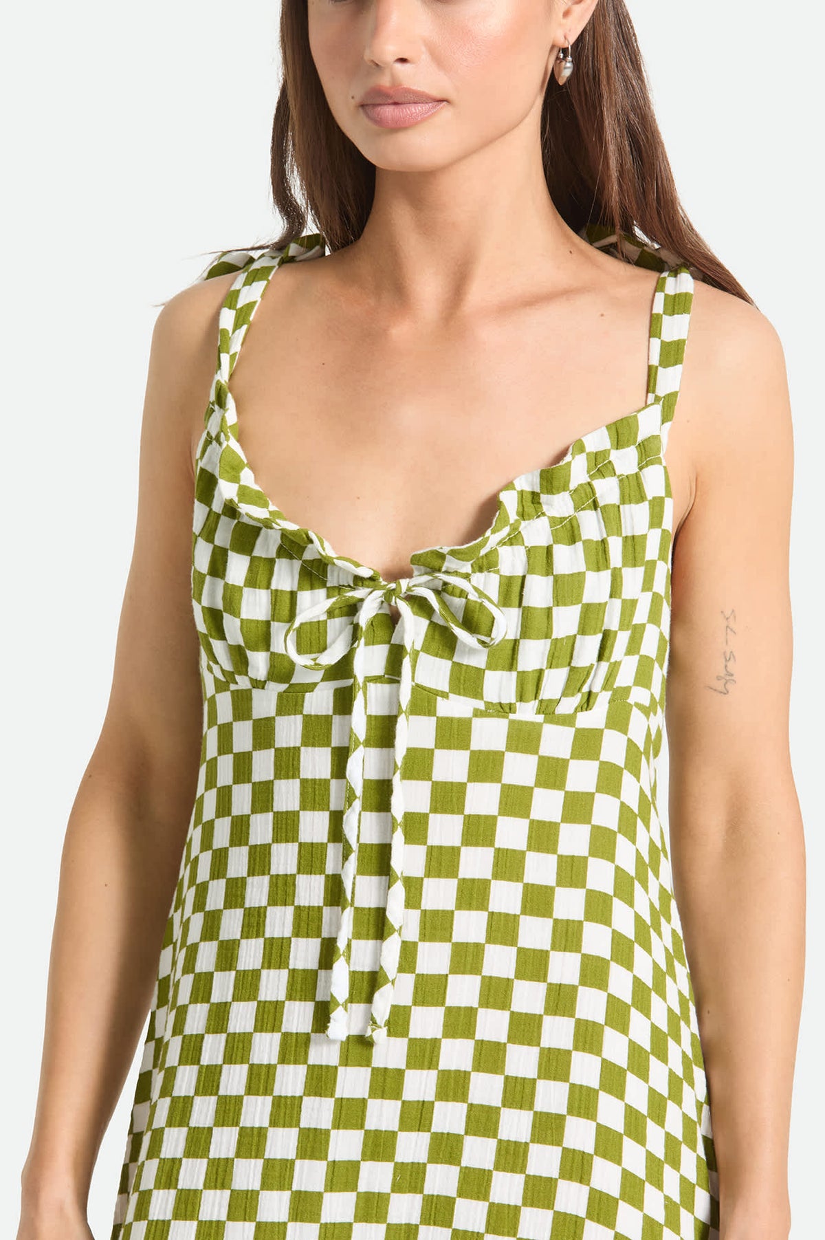 checkerboard fitted dress Checkerboard Halter Dress
