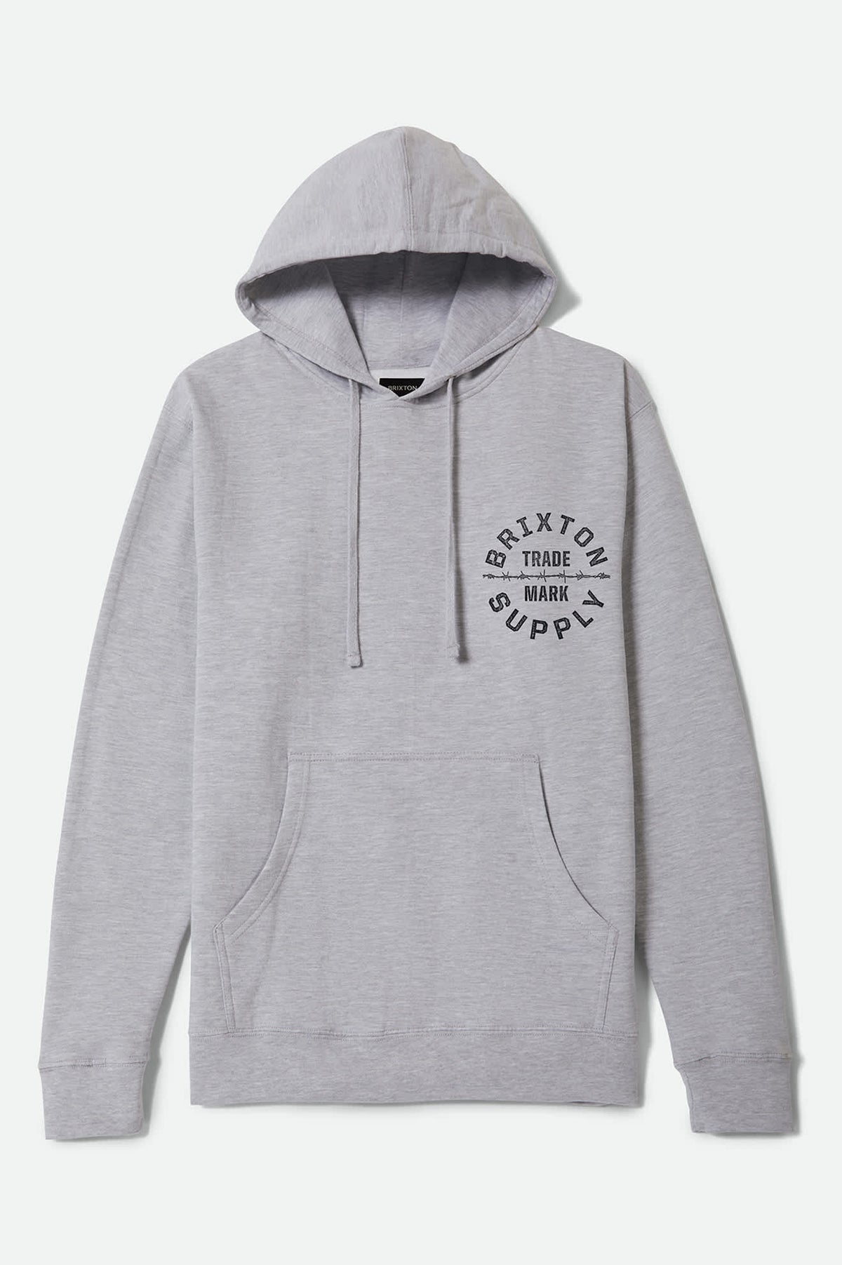 Men's Oath V Hoodie in the color Heather Grey - Front Product View