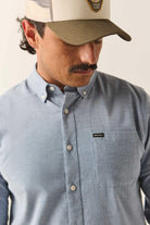 Men's Sanford Shirt in the color Dusty Blue - Additional Fit image