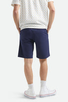 Men's Santo Chino Short in the color Midnight Blue - Men's Back View