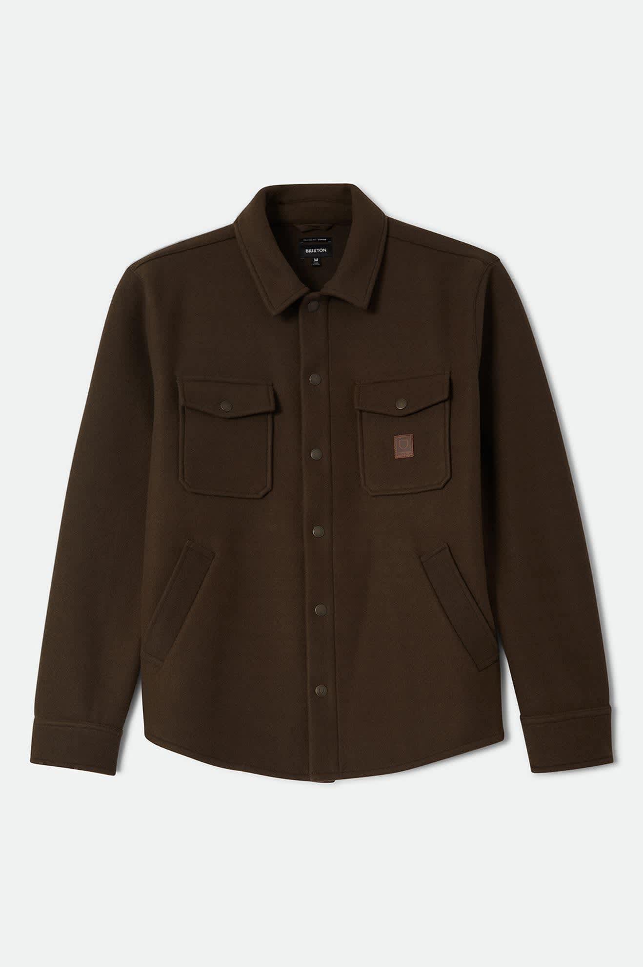 Men's Durham Felted Stretch Jacket in the color Walnut Brown - Front Product View