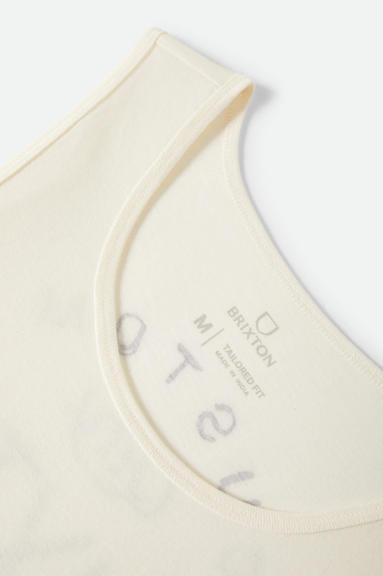 Men's Fremont Tank Top in the color Off White - Additional Laydown image