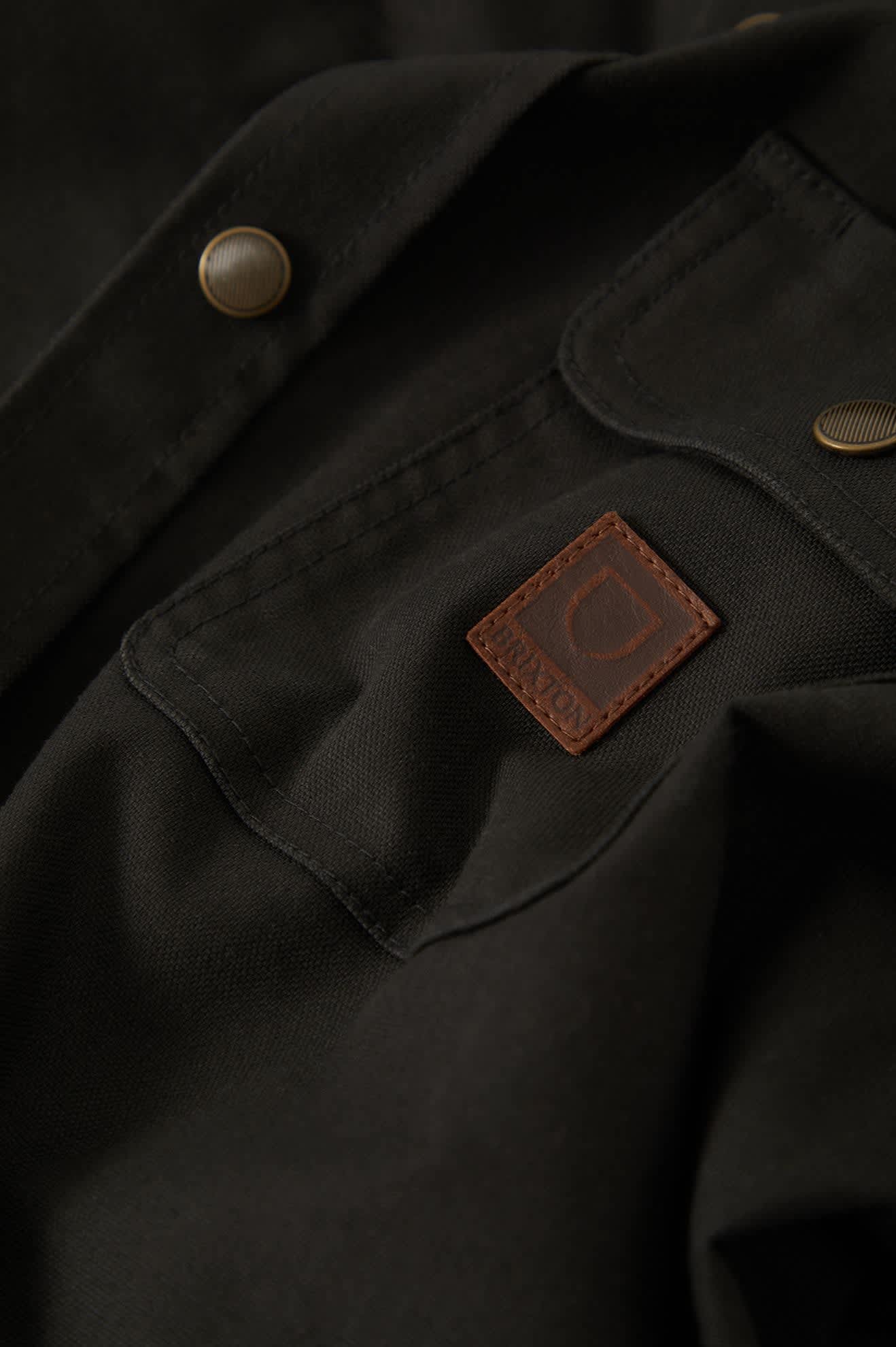 Men's Builders Stretch Overshirt in the color Black - Additional Laydown image