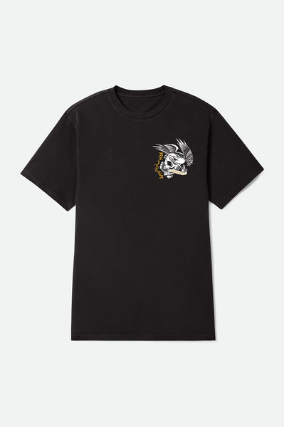 Men's Wolcott Short Sleeve Standard T-Shirt in Black Worn Wash