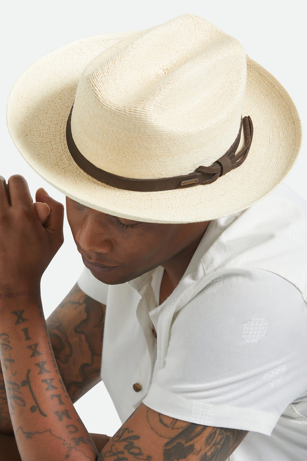 Unisex Hitch Straw Ranch Fedora in Bone – Brixton