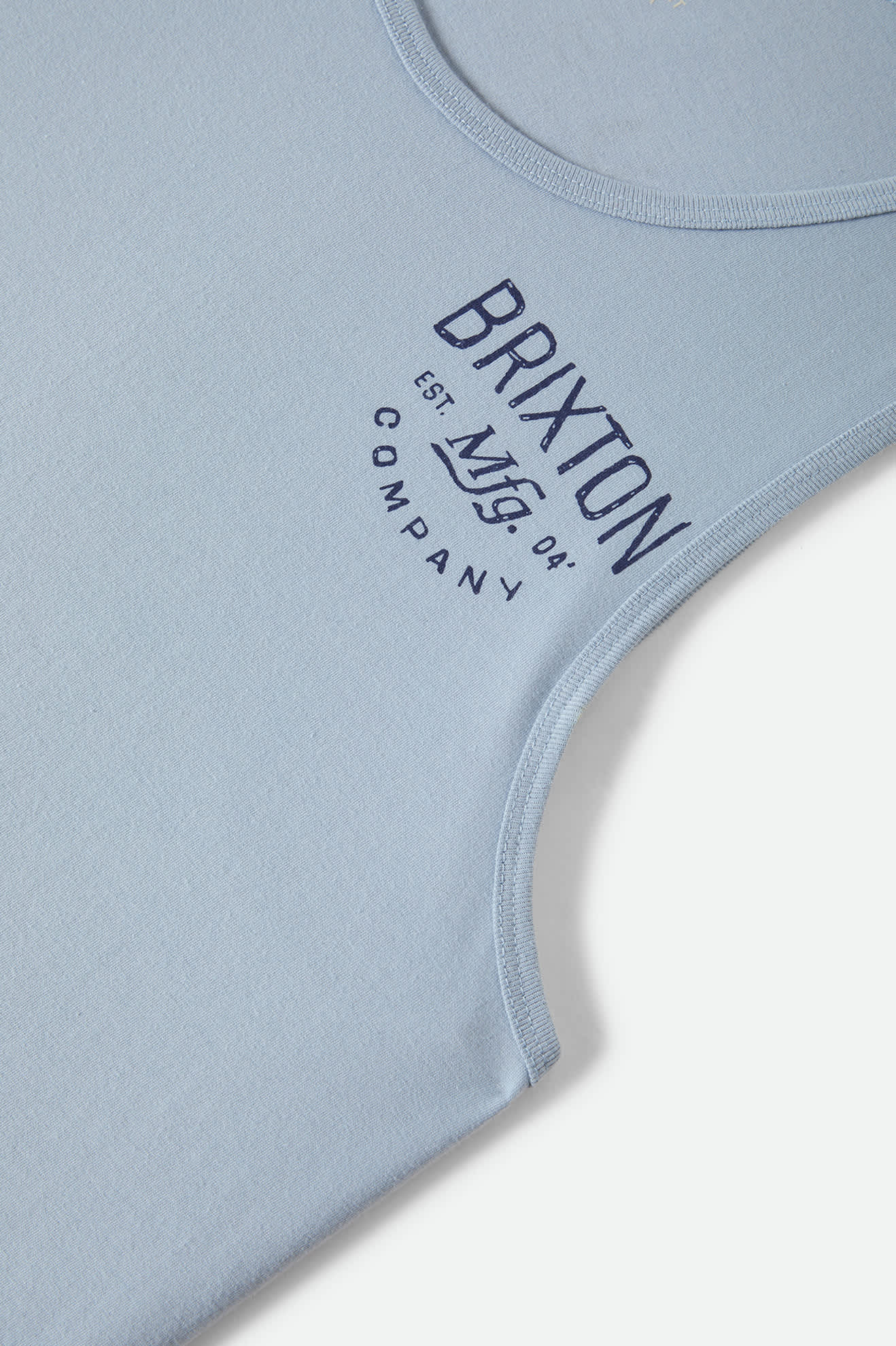 Men's Fremont Tank Top in the color Dusty Blue - Additional Laydown image