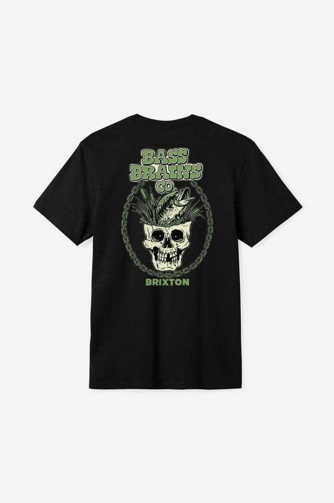 Brixton Bass Brains Skull S/S Standard T-Shirt - Black