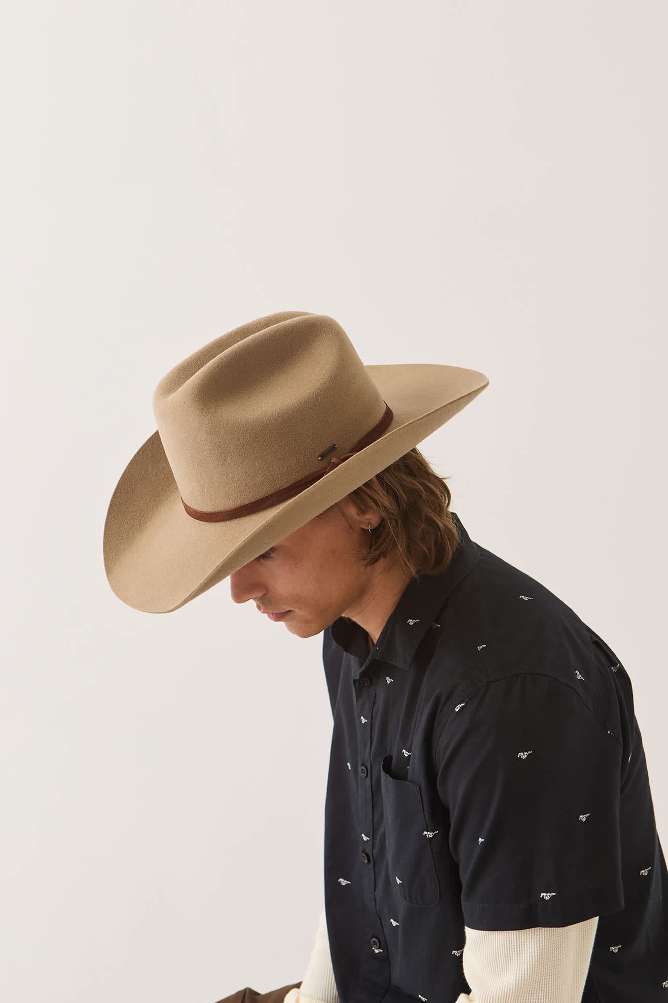 Unisex Laredo Cowboy Hat in the color Khaki - Men's Side View