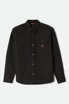 Men's Builders Stretch Overshirt in the color Black - Front Product View