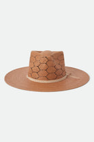 Women's Porto Straw Fedora in the color Italian Clay - Additional Laydown image