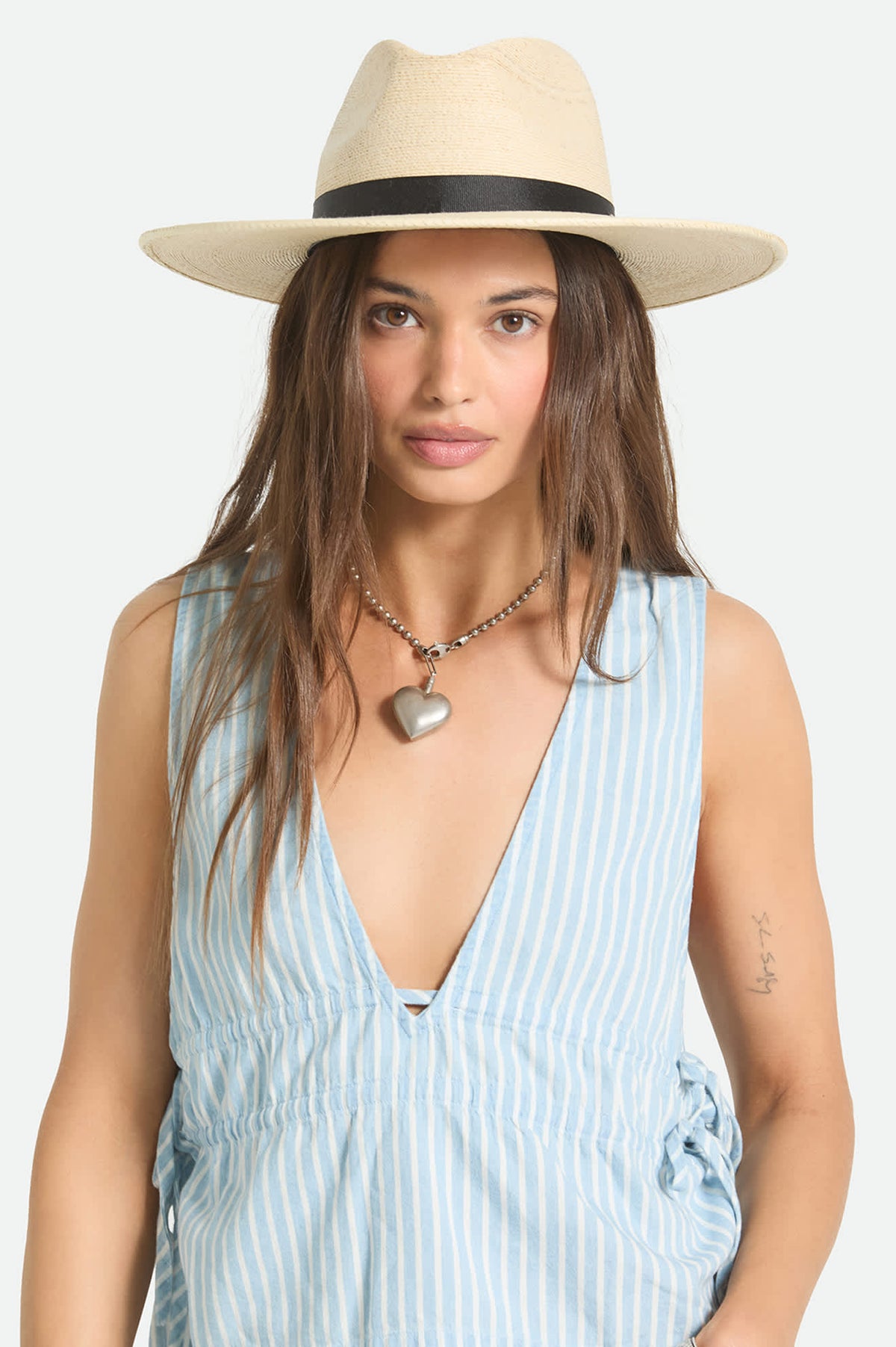 Brixton Women’s Harper Panama Straw Hat|Sand|Small|NWOT| Women main image 3