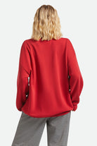 Women's Coors Light Caster Crew in the color Coors Red - Women's Back View