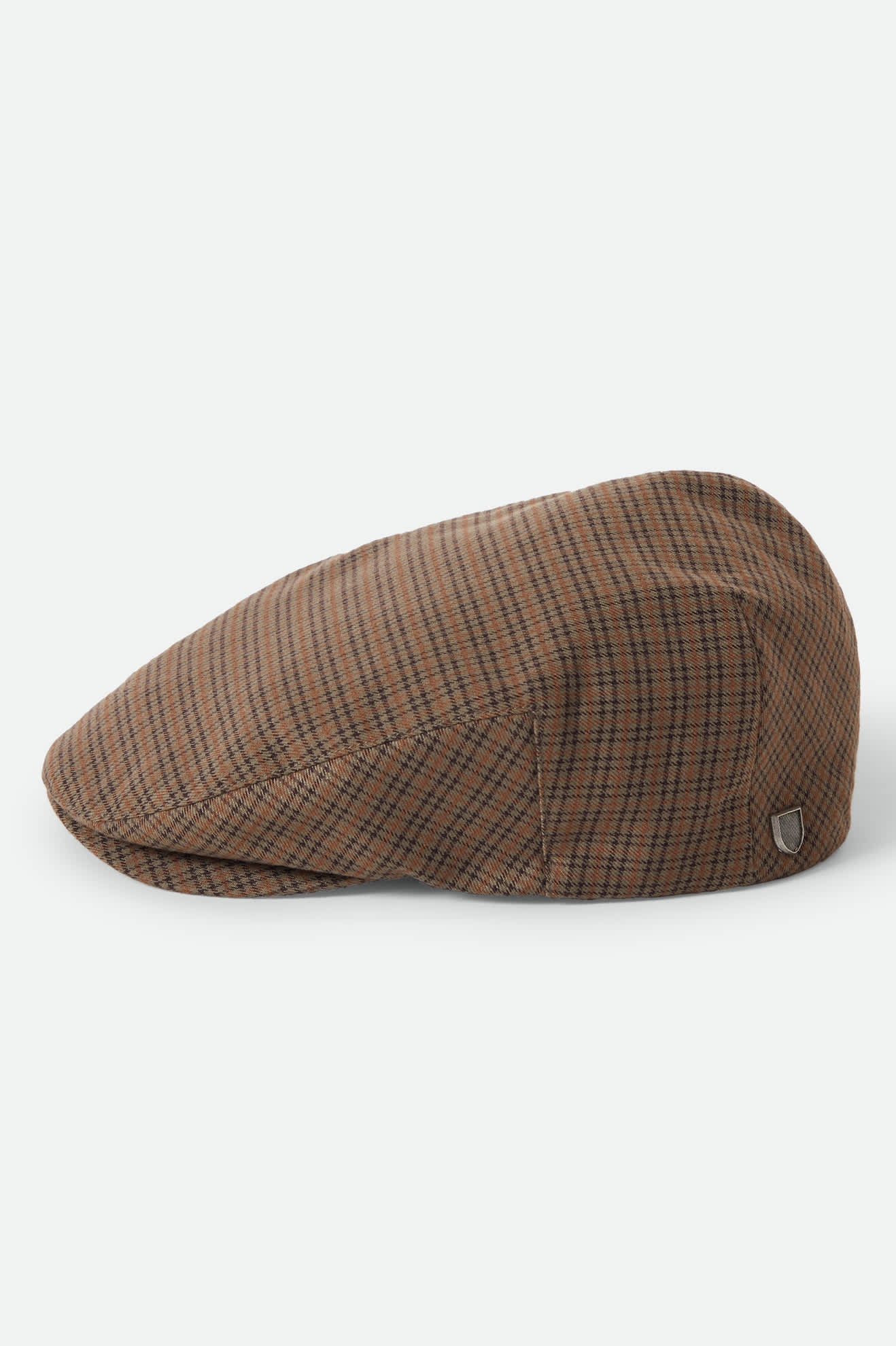 Unisex Hooligan Lightweight Flat Cap in the color Grey/Brown/Gold - Additional Laydown image