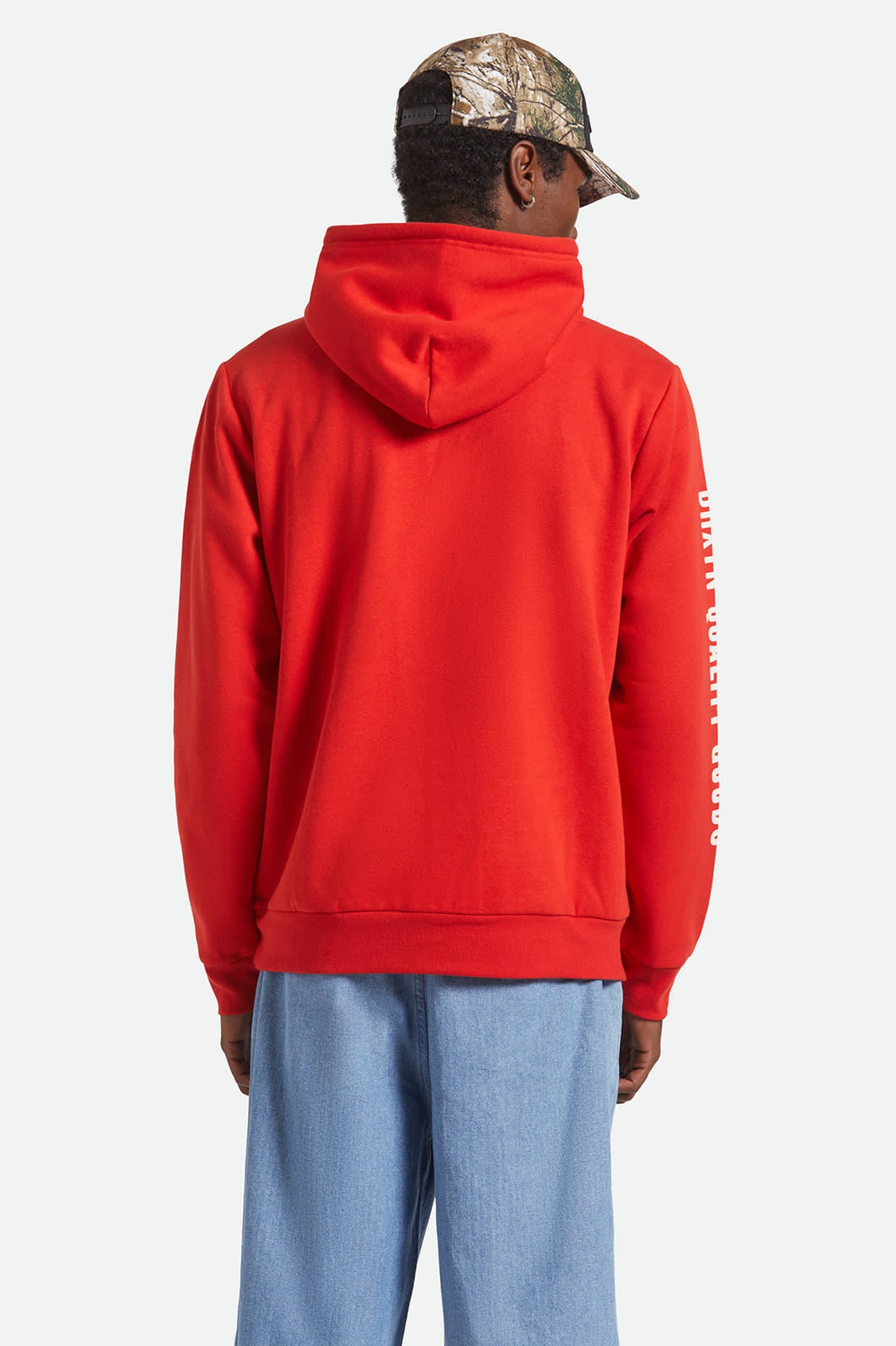 Men's Woodburn Hoodie in the color Adrenaline Rush - Men's Back View