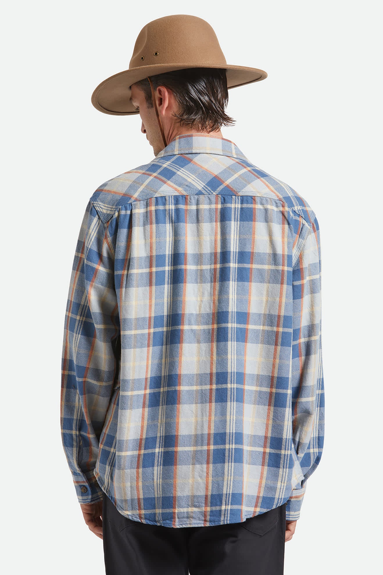 Unisex Cedar Packable WTHR GUARD™ Fedora in the color Khaki - Men's Back View