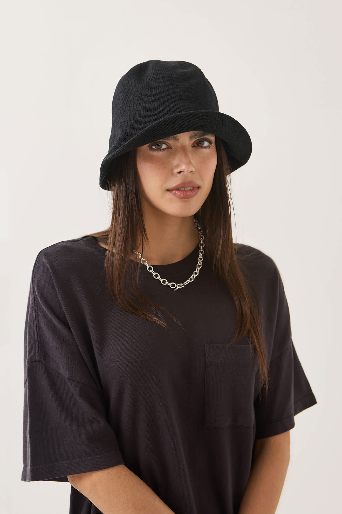 Unisex Redding Knit Packable Hat in the color Black/Black - Additional Fit image