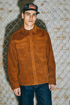 Men's New West Relaxed Overshirt in the color Washed Copper Corduroy - Men's Lifestyle image