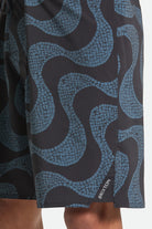 Men's Blitz Boardshort 19" in the color Black/Future Grey Warped Tile - Additional Fit image