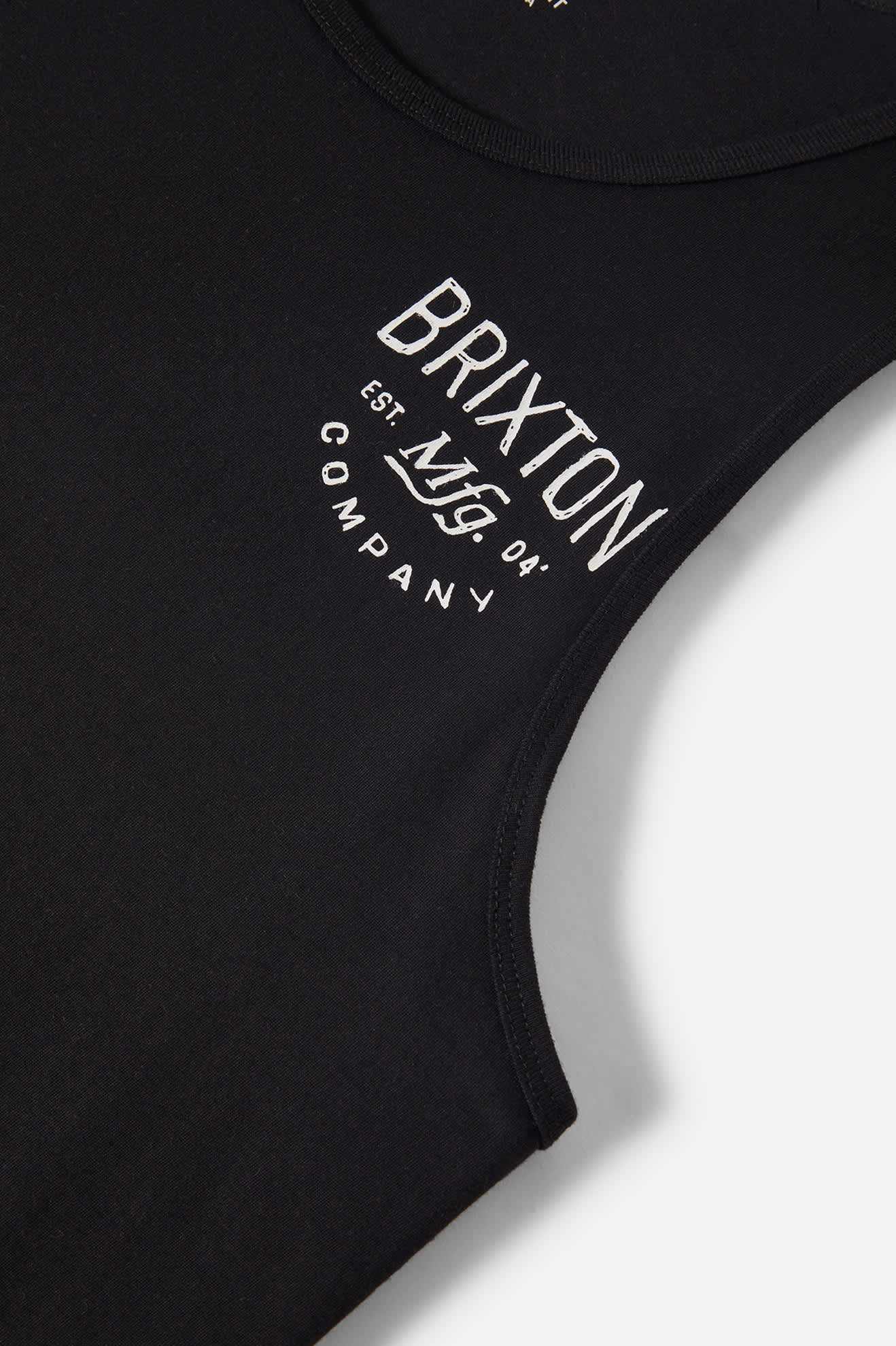 Men's Fremont Tank Top in the color Black - Additional Laydown image