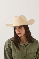 Unisex Prescott Brick Top Cowboy Hat in the color Wax Paper - Additional Fit image