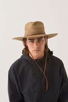 Unisex Beck Journey Canvas Hat in the color Khaki - Men's Front View