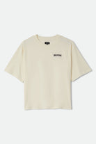 Men's Serrano Short Sleeve Boxed Crop T-Shirt in the color Cream - Front Product View