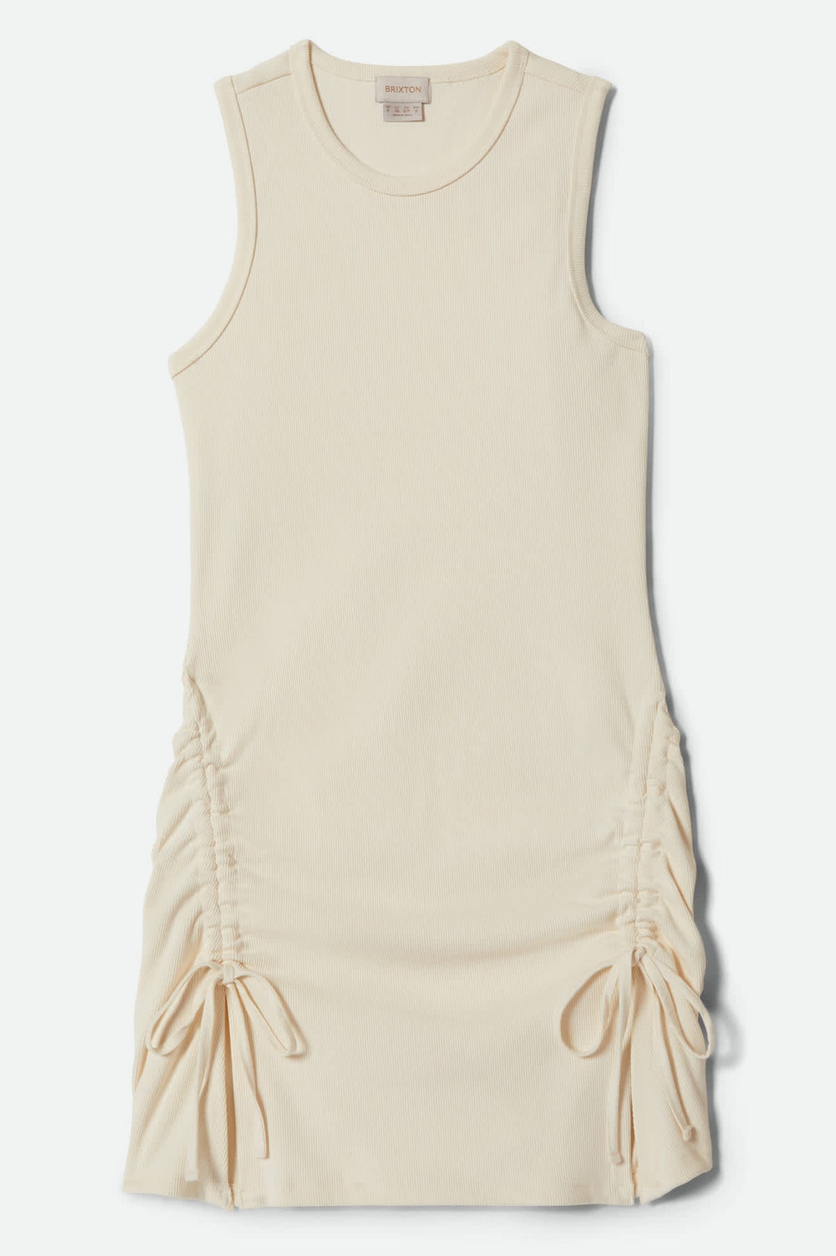 Women's Ribbed Cinch Mini Dress in Off White  Brixton