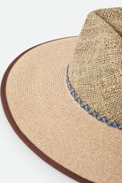 Women's Nova Seagrass Straw Hat in the color Natural/Black - Additional Laydown image