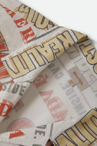 Women's The Cinch Button Down Short Sleeve Dress in the color Lost In Reality Print - Additional Laydown image