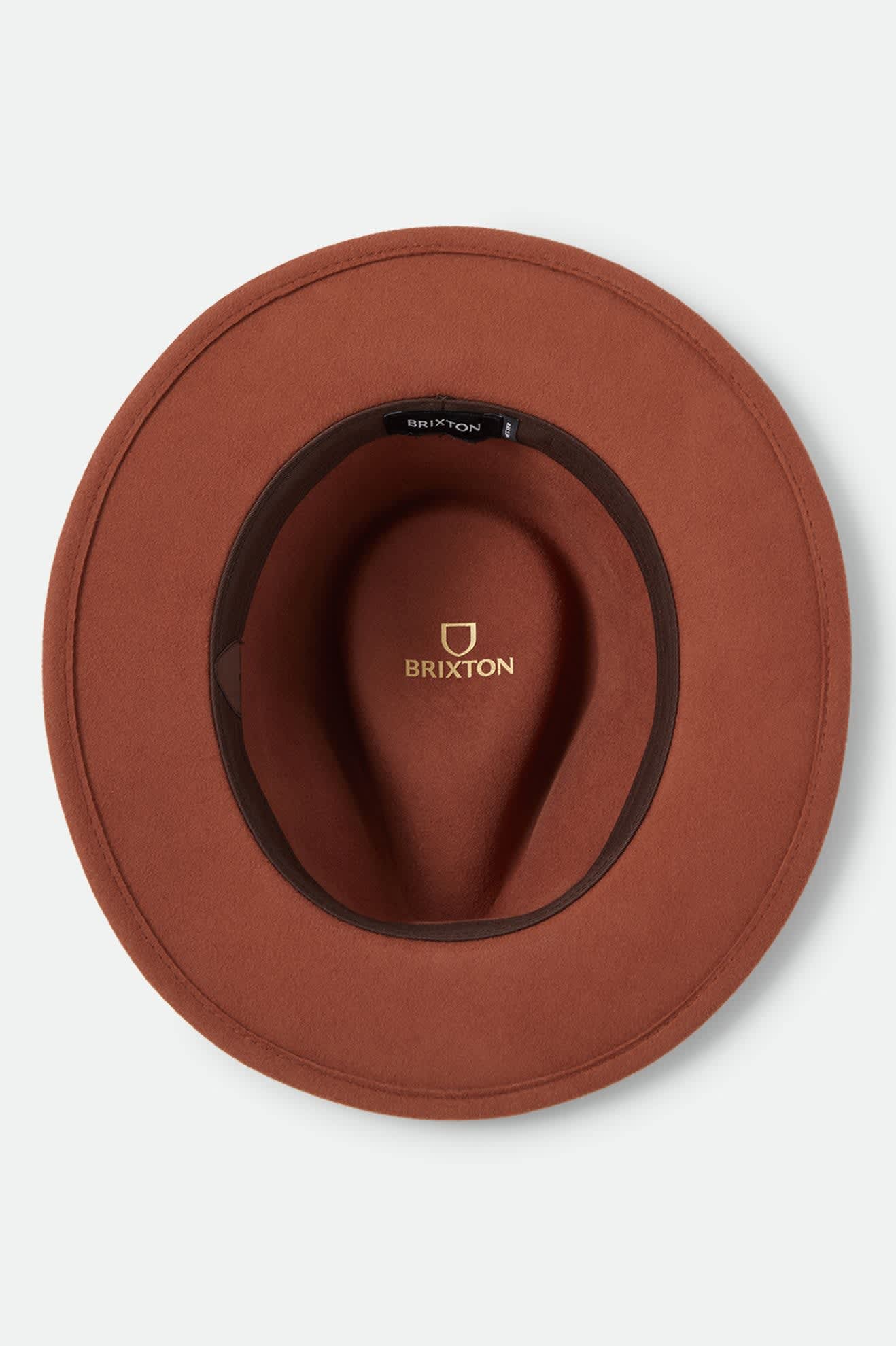 Unisex Messer Packable Fedora in the color Caramel/Walnut Brown - Additional Laydown image