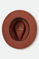 Unisex Messer Packable Fedora in the color Caramel/Walnut Brown - Additional Laydown image