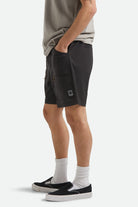 Men's Journey Utility Short in the color Black - Men's Side View